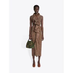 Dries Van Noten Davylo Dress in Brown Polka Dot 42 US 10